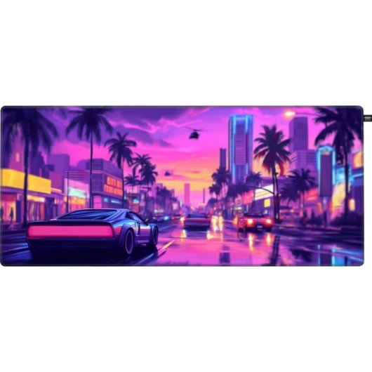 Alfombrilla para ratón CHERRY XTRFY GP5 Miami Multicolor XL Caucho Tela bordes rematados