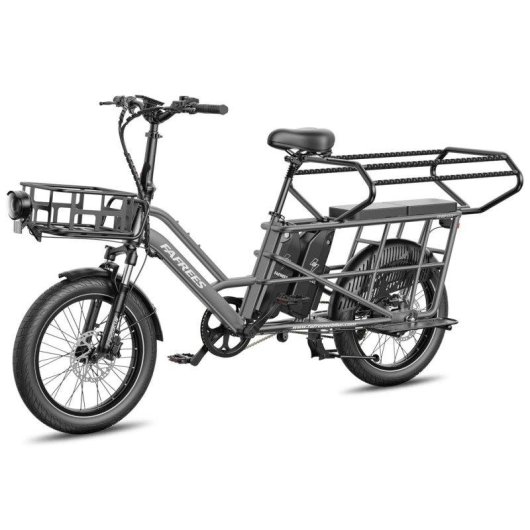 Bicicleta Eléctrica Plegable Fafrees Ff20 Cuv 20" Motor 250W Batería 48V 30Ah Gris Plomo