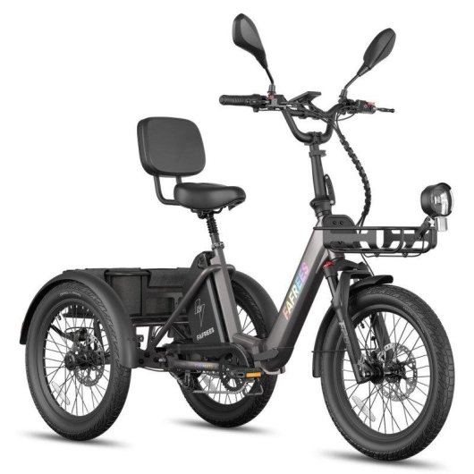 Bicicleta Elétrica Fafrees F20 Mate II 250W 48V25Ah 20 Polegadas Freios a Disco Hidráulicos Preto Intenso