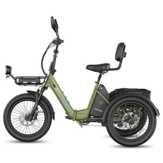 Bicicleta Elétrica Fafrees F20 Mate II 250W 48V25Ah 20" Freio a Disco Hidráulico Verde Militar