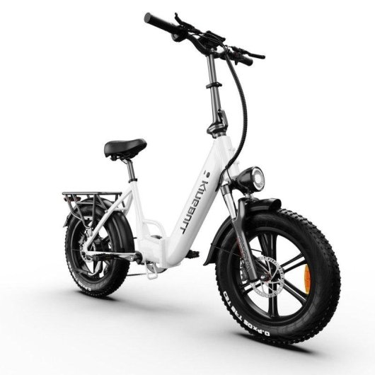 Bicicleta Elétrica Maxturn Literider 2.0 500W 48V 13.5Ah 20 Polegadas Freios a Disco Hidráulicos Branca