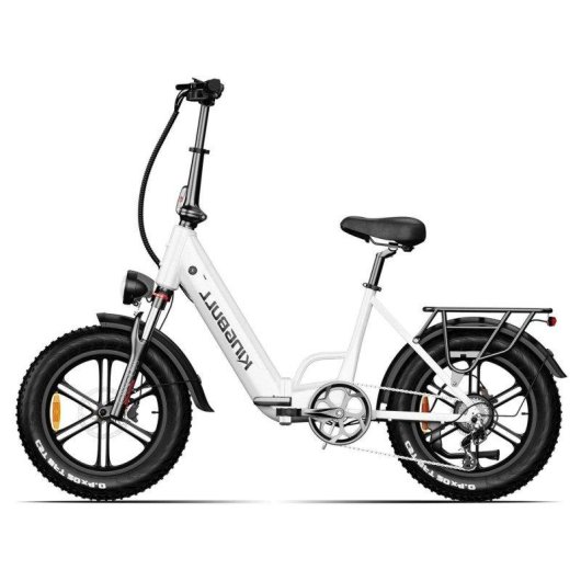 Bicicleta Elétrica Maxturn Literider 2.0 500W 48V 13.5Ah 20 Polegadas Freios a Disco Hidráulicos Branca