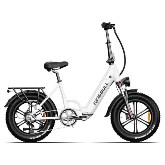 Bicicleta Elétrica Maxturn Literider 2.0 500W 48V 13.5Ah 20 Polegadas Freios a Disco Hidráulicos Branca