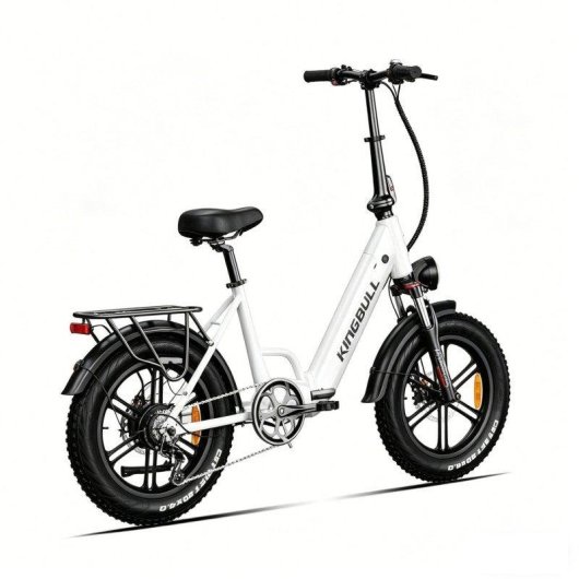 Bicicleta Elétrica Maxturn Literider 2.0 500W 48V 13.5Ah 20 Polegadas Freios a Disco Hidráulicos Branca