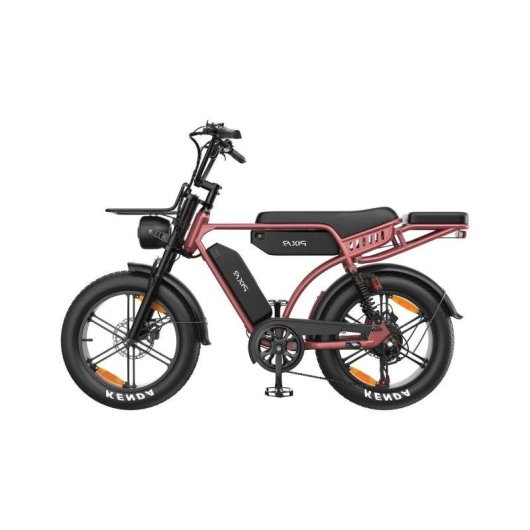 Bicicleta Elétrica Pixar M9 - Motor 250W Bateria 48V 35Ah Freios Hidráulicos Cor de Rosa Dourado