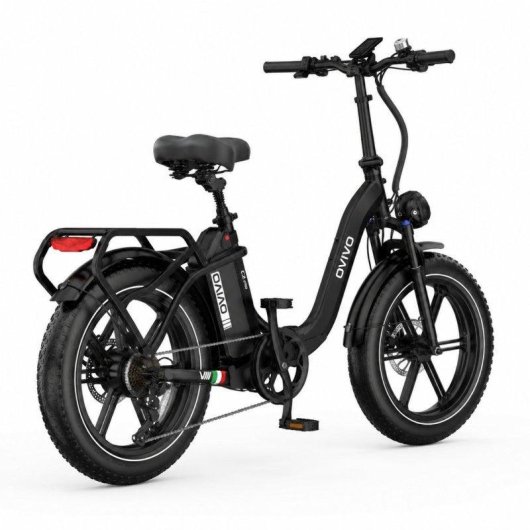 Bicicleta Elétrica Ovivo C2 Pro - Motor 250W Bateria 48V18ah 20 polegadas Freios Hidráulicos Preto