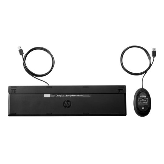 Teclado HP 320MK de membrana con ratón cableado negro con USB
