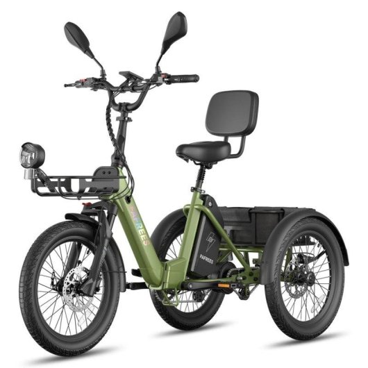 Bicicleta Elétrica Fafrees F20 Mate II 250W 48V21Ah 20 Polegadas Freio a Disco Hidráulico Verde Militar