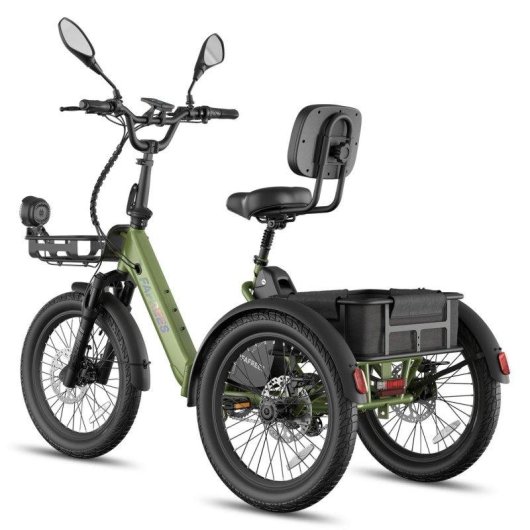 Bicicleta Elétrica Fafrees F20 Mate II 250W 48V21Ah 20 Polegadas Freio a Disco Hidráulico Verde Militar