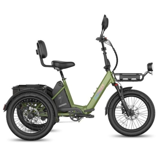 Bicicleta Elétrica Fafrees F20 Mate II 250W 48V21Ah 20 Polegadas Freio a Disco Hidráulico Verde Militar