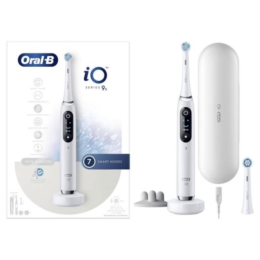 Spazzolino Elettrico Oscillante Oral-B iO 9S 7 Modalità 2 Testine Sensore Pressione IA