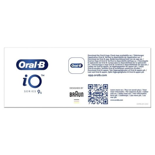 Spazzolino Elettrico Oscillante Oral-B iO 9S 7 Modalità 2 Testine Sensore Pressione IA