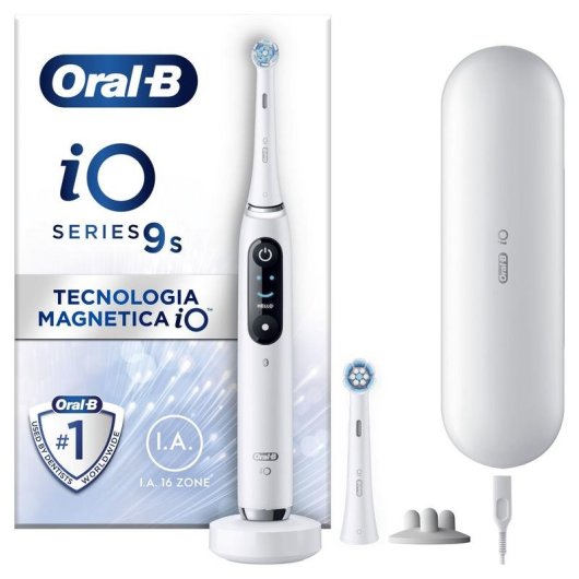 Spazzolino Elettrico Oscillante Oral-B iO 9S 7 Modalità 2 Testine Sensore Pressione IA