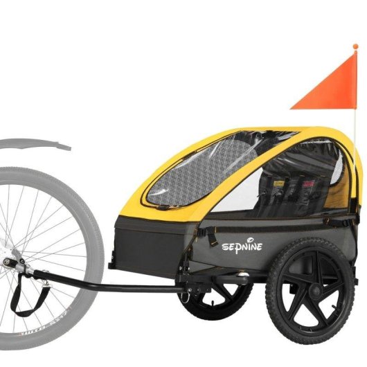 Anhänger für Kinder Sepnine BT609 2 Kinder Gelb Faltbar