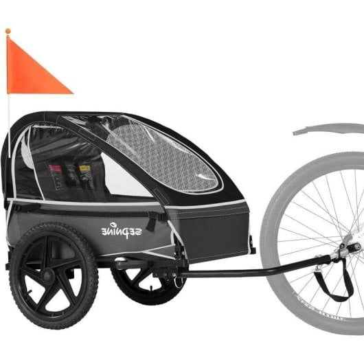 Anhänger für Kinderfahrräder Sepnine Bt609s – 1 Kind, Faltbar - Schwarz