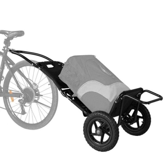 Anhänger für Fahrräder Sepnine 8009t, 20kg Max, Aluminium, Faltbar, Räder 30,48cm - Schwarz