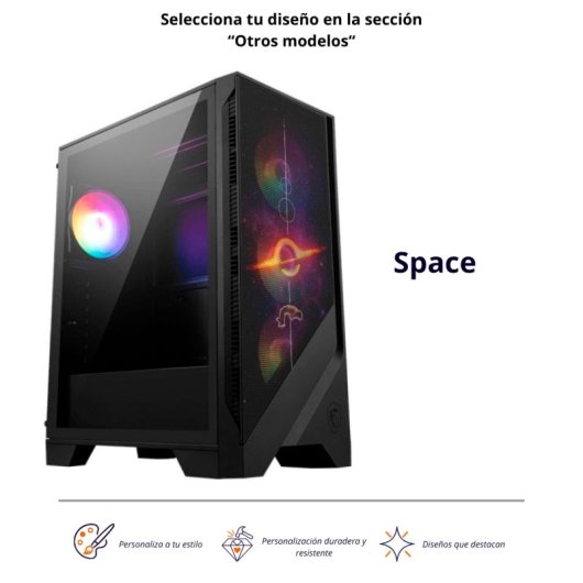 Torre PC MSI MAG FORGE 121A AIRFLOW ARGB Semi Torre ATX Cristal Templado USB 3.0 Negra Joker II Edition