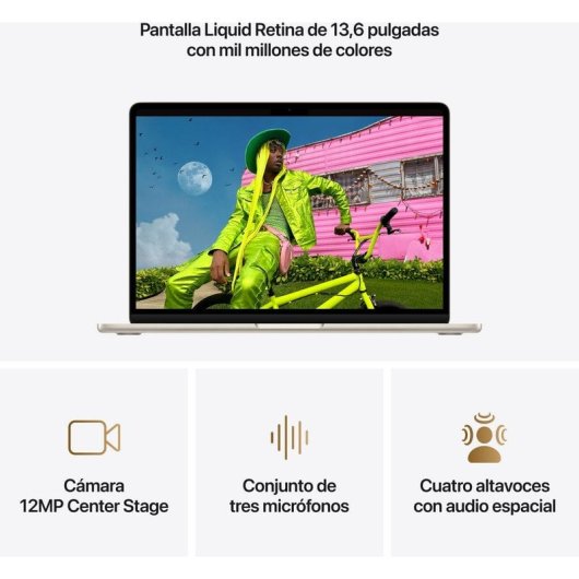 Apple MacBook Air 13" Apple M5 16 GB 512GB SSD GPU 10 núcleos macOS Blanco Estrella