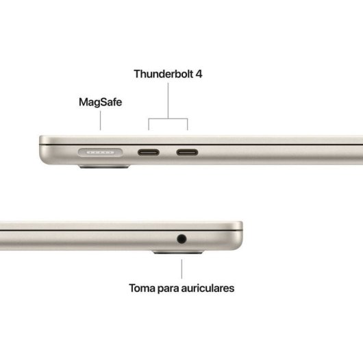 Apple MacBook Air 13" Apple M5 16GB 512GB SSD GPU 10 núcleos mac OS Blanco Estrella + Cargador 35W