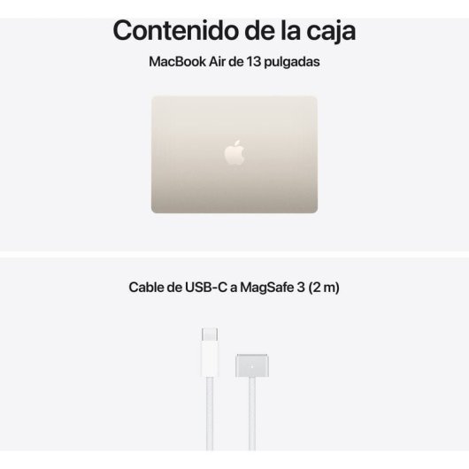 Apple MacBook Air 13" Apple M5 16GB 512GB SSD GPU 10 núcleos mac OS Blanco Estrella + Cargador 35W