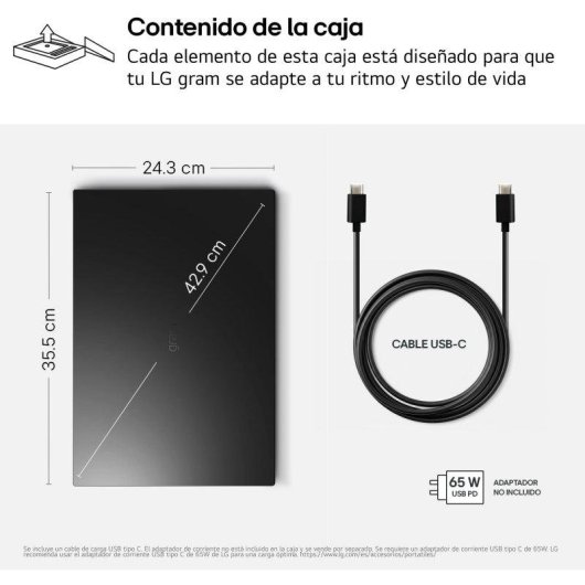 Ordinateur portable LG Gram 16" Intel Core Ultra 7 32GB 512GB SSD Arc FreeOS Noir