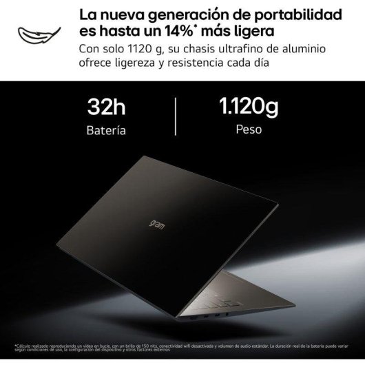 Portátil LG Gram 14" AMD Ryzen AI 7 450 32GB 512GB SSD Radeon Windows 11