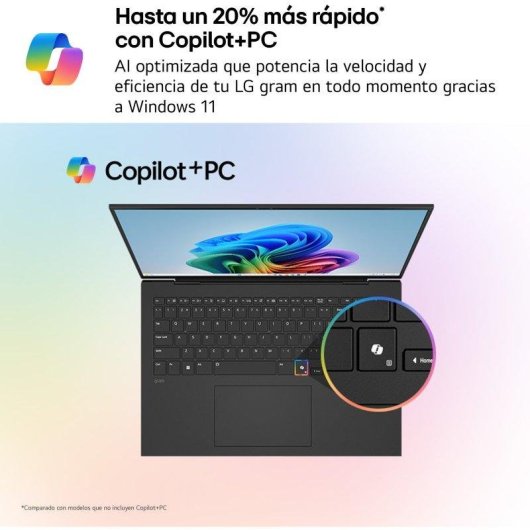 Portátil LG Gram 16Z90TL-G.AU88BN 16" Intel Core Ultra 7 258V 32GB 1TB SSD Intel Arc Windows 11
