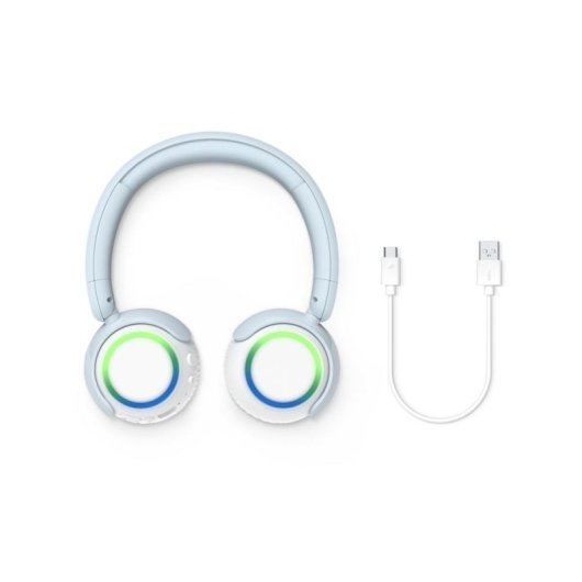 Auriculares Philips TAK4200B inalámbricos Bluetooth con cancelación de ruido y micrófono, blanco y azul