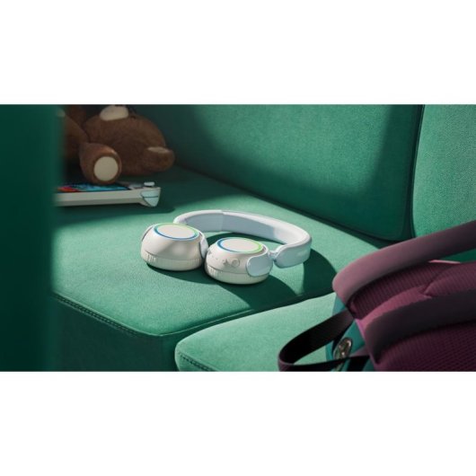 Auriculares Philips TAK4200B inalámbricos Bluetooth con cancelación de ruido y micrófono, blanco y azul