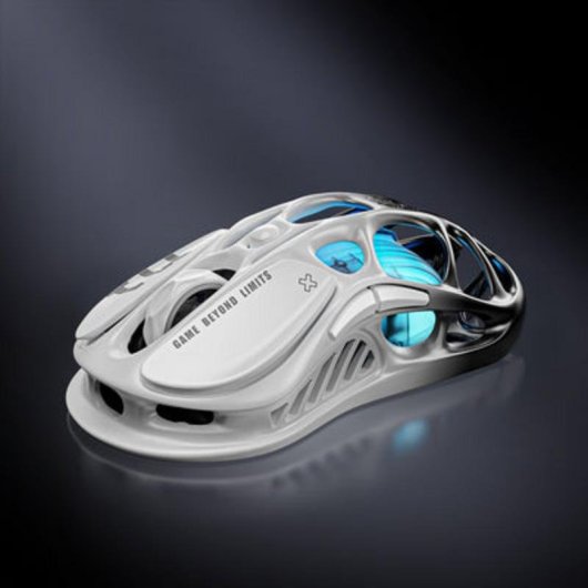Ratón GravaStar Mercury M1 Pro RF Wireless Bluetooth 26000 DPI Blanc Gris Noir