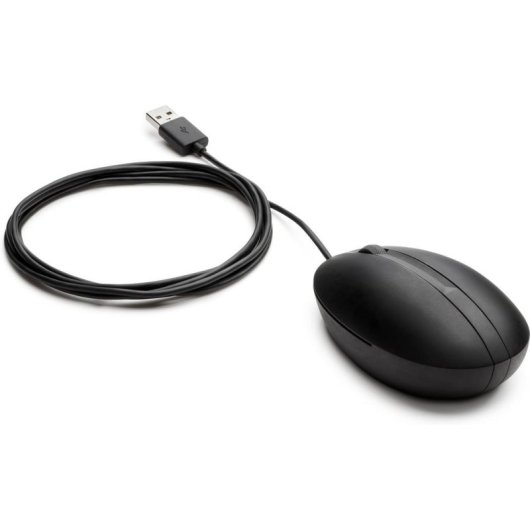 Ratón HP 320M cable USB 1000 DPI negro ambidiestro rueda