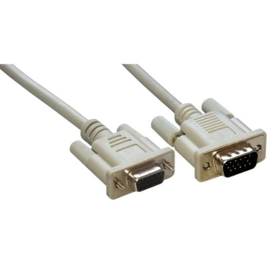 VGA-Kabel MCL HD15 Stecker/Buchse 2 m Grau