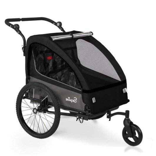 Anhänger Kinder Sepnine BT920 2 Kinder Faltbar Schwarz