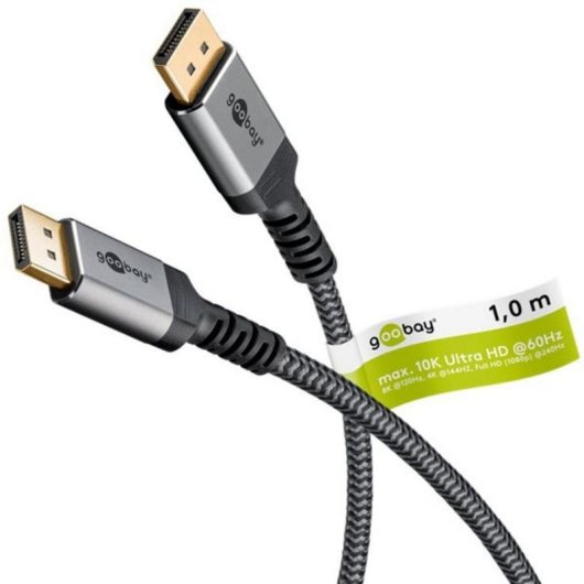Cable DisplayPort 2.1 Goobay Plus 1 m gris