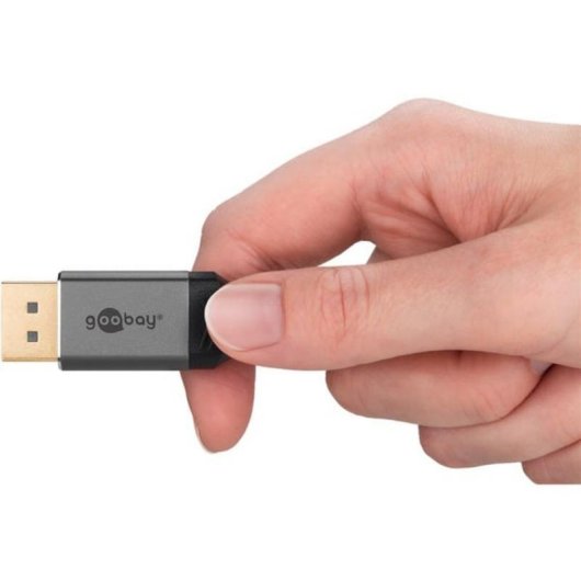 Cable DisplayPort 2.1 Goobay Plus 1 m gris