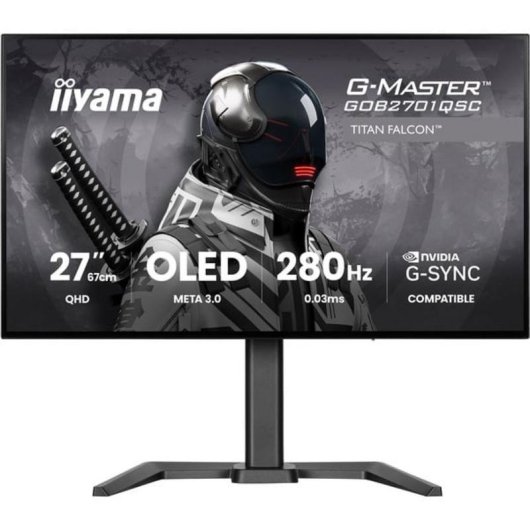 Écran PC iiyama G-Master GOB2701QSC-B1 27" QHD 280Hz OLED True Black 400 Hauteur réglable 0,03ms