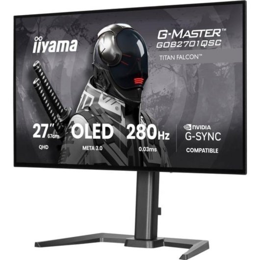 Écran PC iiyama G-Master GOB2701QSC-B1 27" QHD 280Hz OLED True Black 400 Hauteur réglable 0,03ms