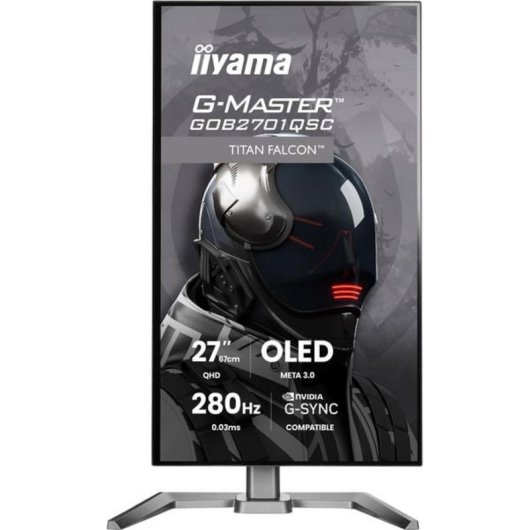 Écran PC iiyama G-Master GOB2701QSC-B1 27" QHD 280Hz OLED True Black 400 Hauteur réglable 0,03ms