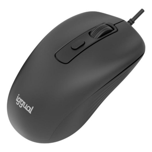 Ratón iggual OFFICE-ESSENTIAL-4D USB 2400 DPI Nero Ambidestro 4 Pulsanti