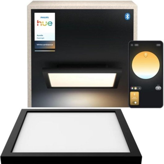 Panel cuadrado inteligente Philips Aurelle Bluetooth/Zigbee Negro