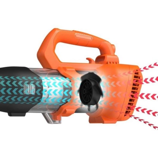 Soplador de hojas Black & Decker BCBL200B 145 km/h 12 V Ión de litio Naranja
