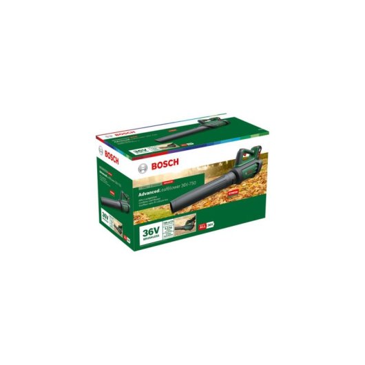 Soplador de hojas Bosch AdvancedLeafBlower 36V-750 (1x2.0Ah) Batería 200 km/h