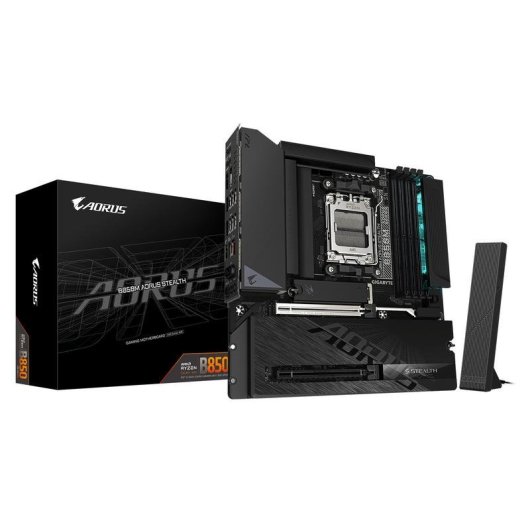Placa Base GIGABYTE B850M AORUS STEALTH AMD B850 Zócalo AM5 DDR5 Micro ATX WiFi 6E