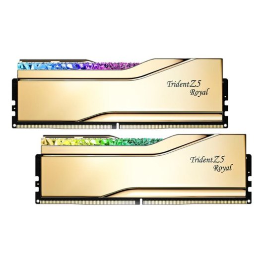 Memoria RAM G.Skill Trident Z5 Royal 32GB 2x16GB DDR5 7200MHz CL34 RGB dorado