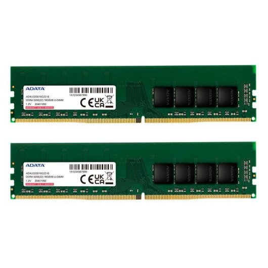 Arbeitsspeicher RAM ADATA AD4U320016G22-DTGN 32GB 2x16GB DDR4 3200MHz CL22 Grün