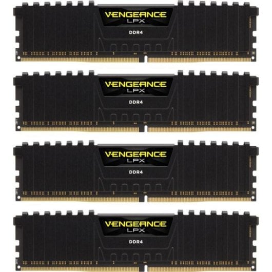 Mémoire RAM Corsair Vengeance LPX 64Go 4x16Go DDR4 2666MHz CL16 Noir Intel XMP