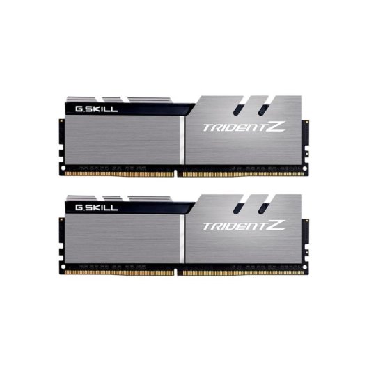 Memória RAM G.Skill F4-3200C16D-32GTZSK 32GB 2x16GB DDR4 3200MHz CL16 Heatsink Preto Ouro Prateado
