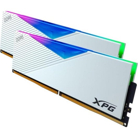 Memoria RAM ADATA LANCER 32GB 2x16GB DDR5 6000MHz CL30 AMD EXPO RGB blanco
