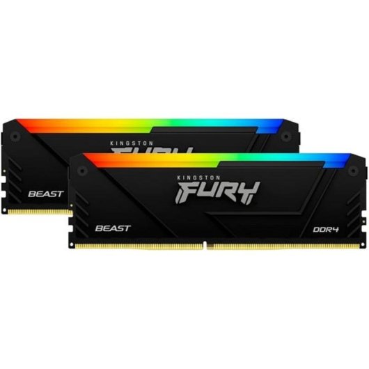 Arbeitsspeicher RAM Kingston FURY Beast RGB 64GB 2x32GB DDR4 3600MHz CL18 Schwarz