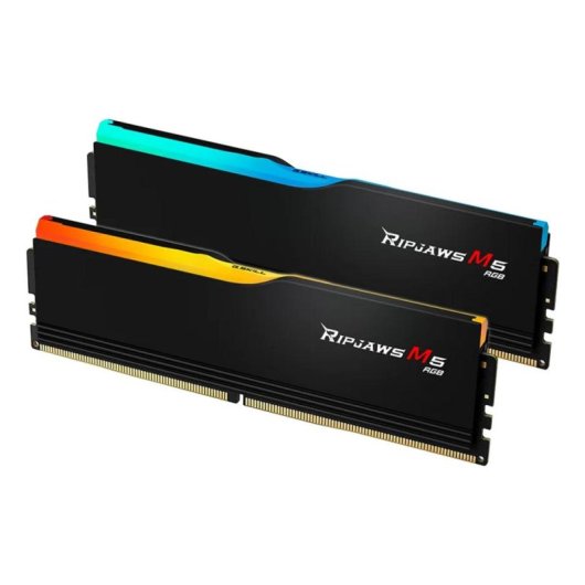 Mémoire RAM G.Skill Ripjaws M5 RGB 96Go 2x48Go DDR5 5200MHz CL40 Dual Channel RGB Noir